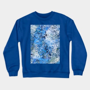 Blue Drops Abstraction Crewneck Sweatshirt